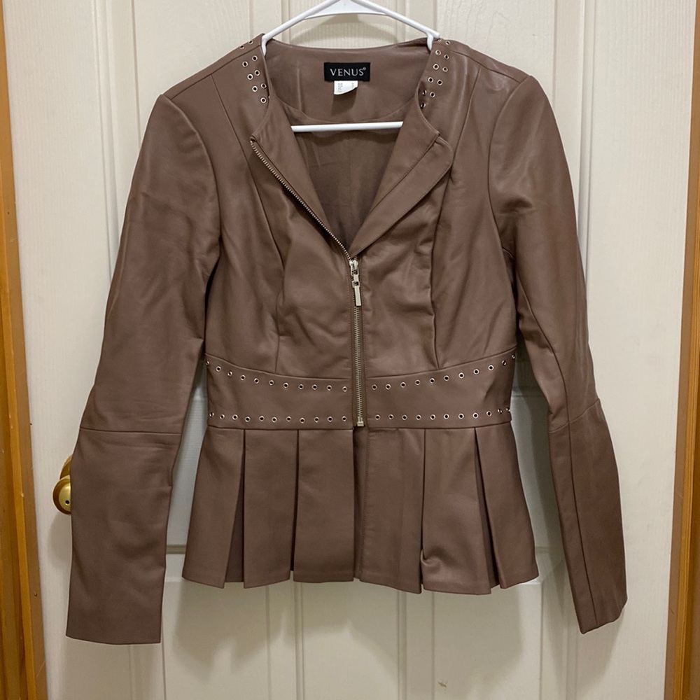 NWOT super stylish Venus vegan leather jacket